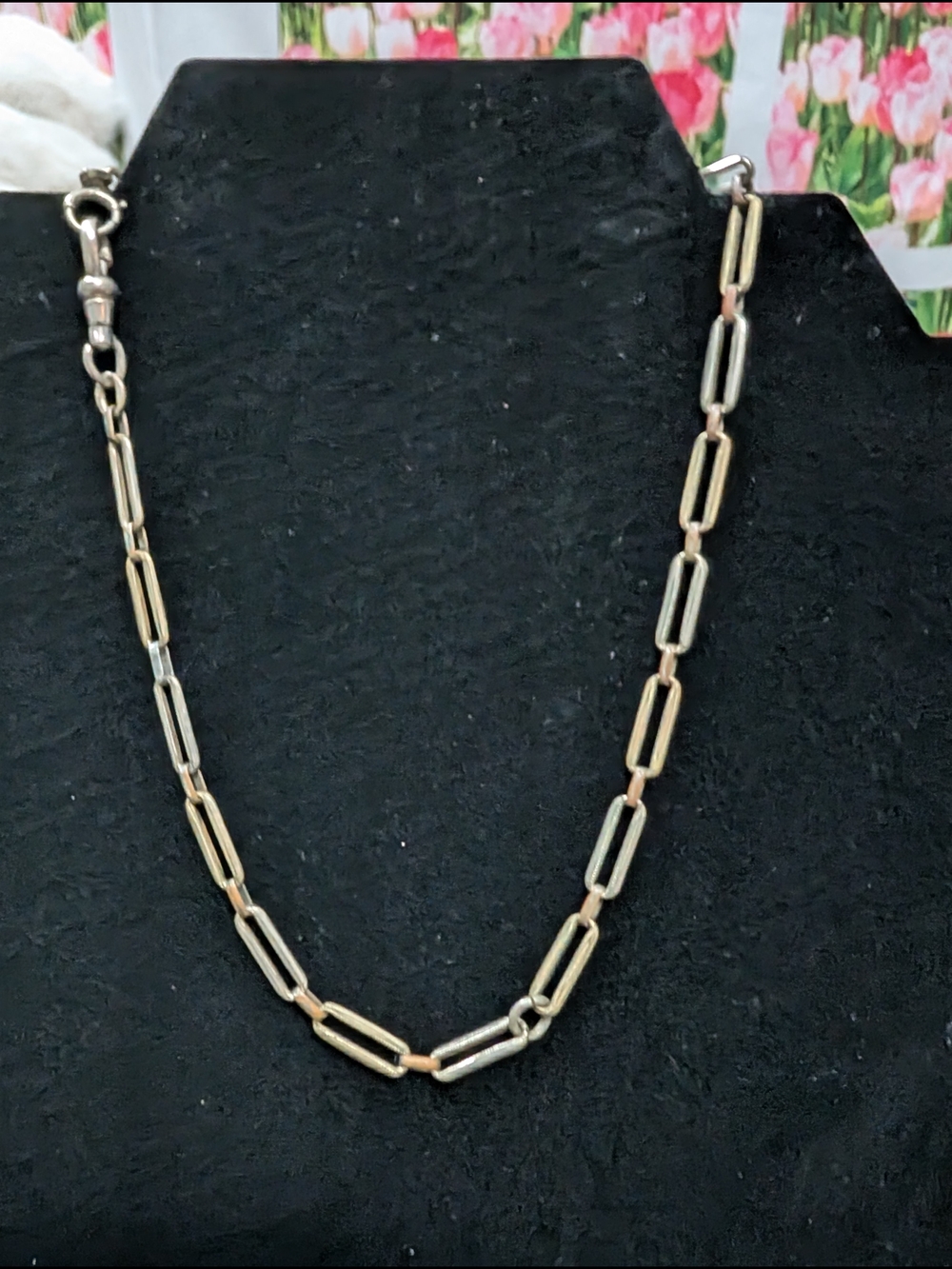 Tri-Color Link Chain Necklace - Women's Jewelry